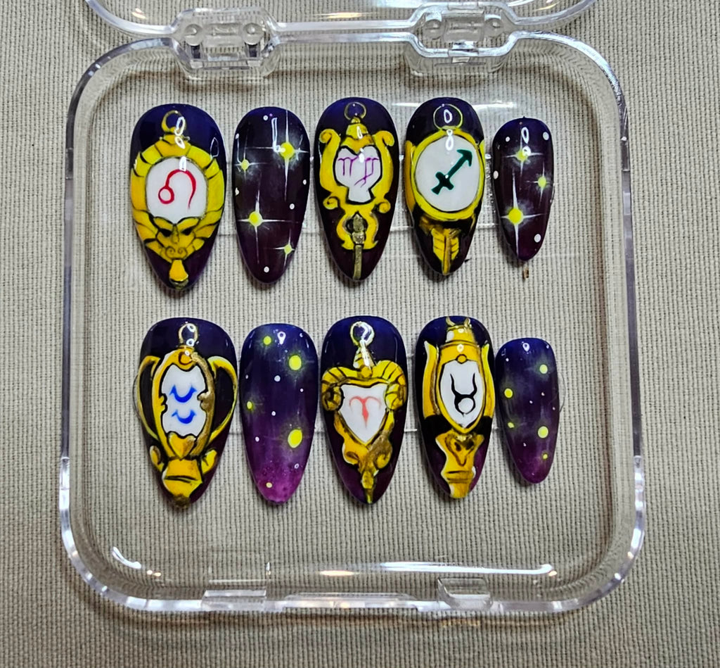 Press on nails "Fairy Tail" by Pokénails studio