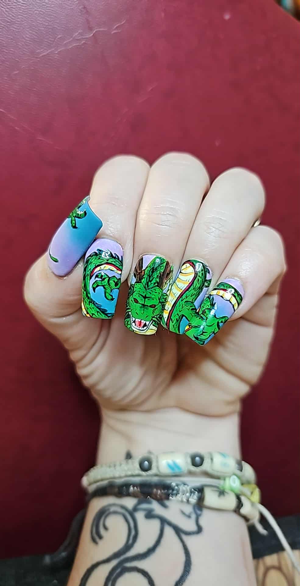 Press on Nails "Shenron" by Pokénails Studio