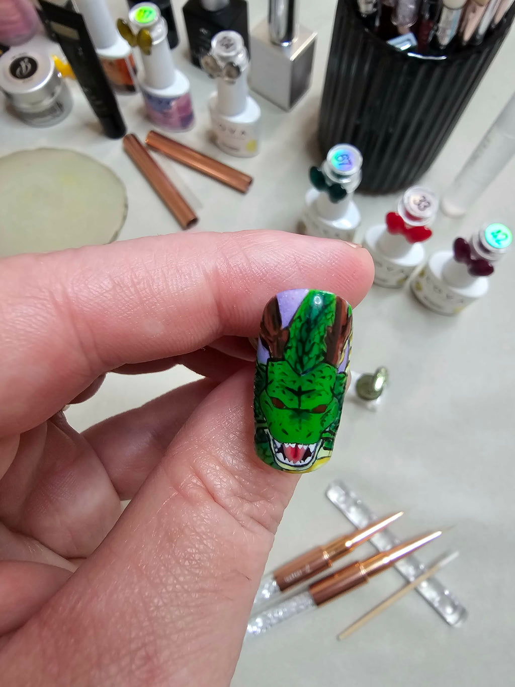 Press on Nails "Shenron" by Pokénails Studio